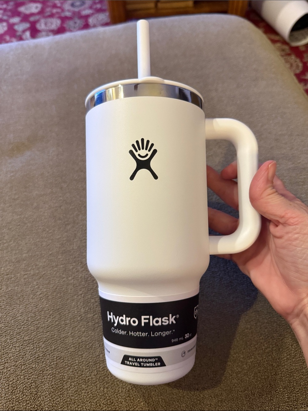 Hydro Flask 32oz All Around Travel Straw Tumbler - White (BB)